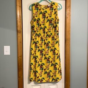Yellow Printed Tank Dress